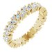 14K Yellow 1 CTW Natural Diamond Cluster Eternity Band Size 6.5